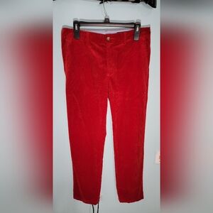 Ralph Lauren Park Avenue Red Slim-Fit Stretch Corduroy Pants - Boys Red [20]